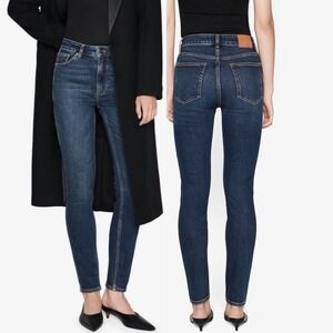 Anine Bing Jagger Jeans Blue Womens Size 24 Denim A-06-0001-445 Minimalist